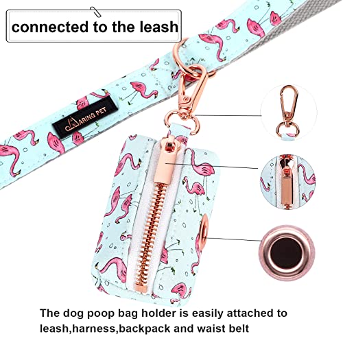 Image of ARING PET Dog Waste Bag Dispenser, Cotton Doggy Poop Bags Holders Attach to Any Leashes, Portable Washable Plaid Pet Waste Pouch Dispenser with Metal Zipper