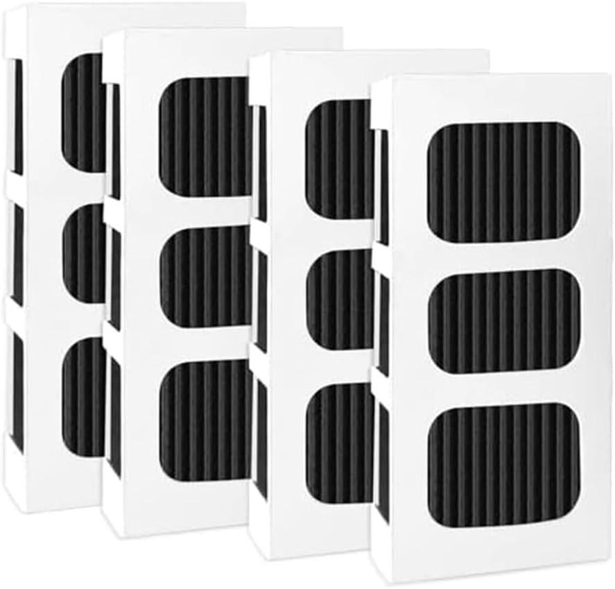 4 Pack Air Filter Kit for Refrigerators Activated Carbon for HBA-P2, PA02, PD00044143, PS12364179, PureAir Ultra II