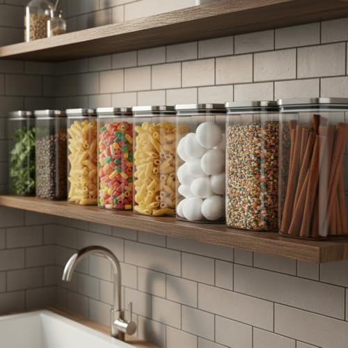 Image of ginoya brothers Airtight Borosilicate Glass Square Jar With Wooden Or Steel Lid Multi-Size, Container for Spices, Coffee, Grains, Snacks & Kitchen Organization (4, STEEL LID, 790 ML)