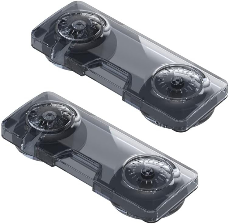SAFELON 2 Pcs Baby Safety French Transparent Fridge Lock, Childproof Double Door Refrigerator Freezer Lock, Cabinet Cupboard Lock (Clear-Black)