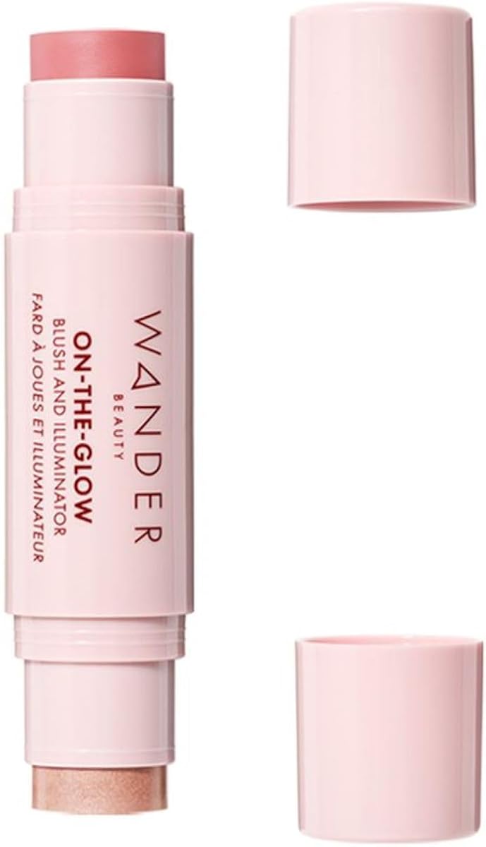 Wander Beauty Women's On-the-Glow Blush & Illuminator, Coral Rose/Glow, Pink, 1 Count