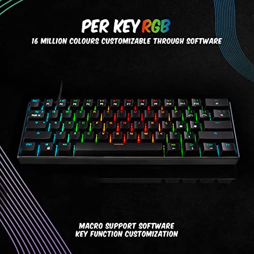 Image of Cosmic Byte CB-GK-21 Themis 61 Key Mechanical Per Key RGB Gaming Keyboard with Outemu Blue Switches and Software (Black, USB-A Connectivity)
