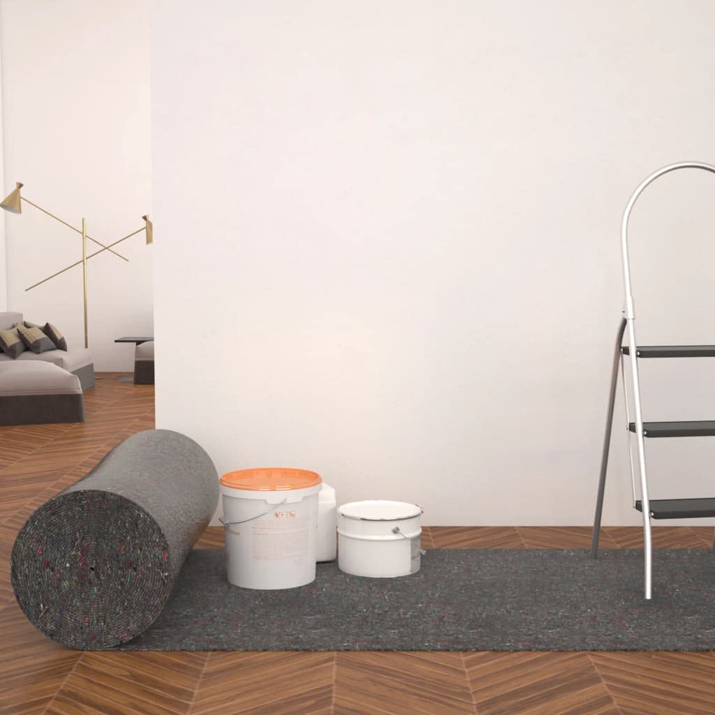vidaXL Filcowa mata malarska, antypoślizgowa, 50 m, 280 g/m², szara
