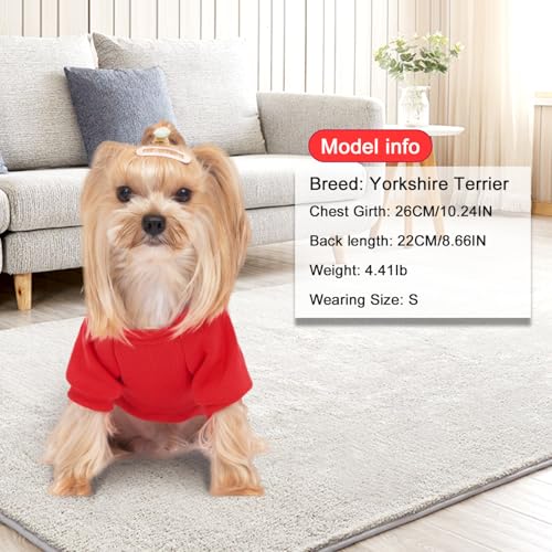 Image of 2 Pack Dog Hoodie Warm Hood Dog Sweater Cold Weather Small Dogs Sweatshirt Comfort Pet Clothes for Small Medium Dogs with Pockets Cats Chihuahua Clothes for Male Female Girl Boy Sporty Daily Wear
