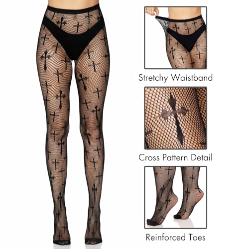 Image of Leg Avenue Women's Dark Alternative Fishnet Tights