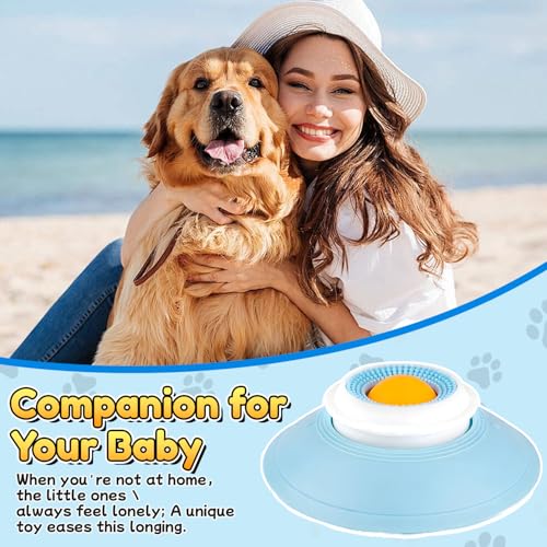 Futternapf Hund Katze, Hundenapf Schleckmatte Slow Food mit Schleckball, Leckmatte mit Saugnäpfen, Haustier Interaktives Spielzeug Geschenk, Futterausgabe für Gelangweilte Welpen Katzen
