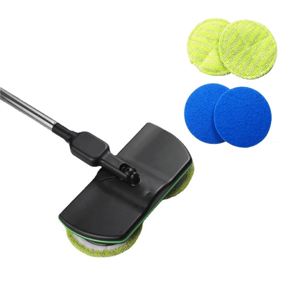 Elektryczny okrągły środek do czyszczenia podłóg, bezprzewodowy, wydajny mop z 2 silnikami, miękkie chłonne podkładki, idealny do użytku domowego, wiele powierzchni