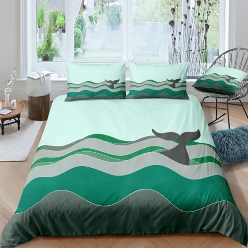 Housse de couette 140x200 microfibre douce motif océan dessin animé - 4