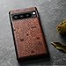 Carveit Wood Case for Pixel 8 Pro Case [Natural Wood & Black Soft TPU] Shockproof Protective Unique Wooden Cover Compatible with Google Pixel 8 Pro (Motherboard-Rosy)