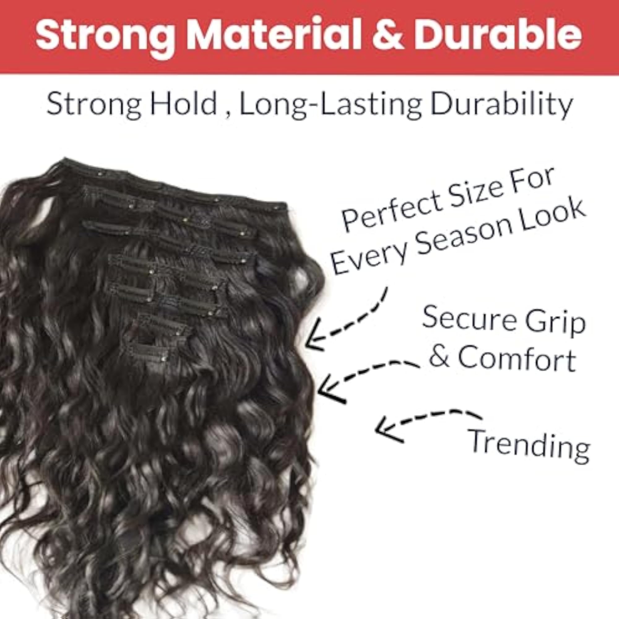 Hair Extension Clips for Women & Men, 24 Pcs