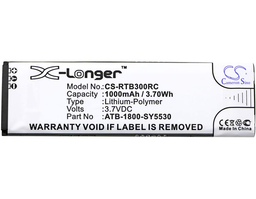 C S Replacement Battery for RTI T2i T2X T3X T1 T2+ T2B T2C T2CsT3,fits Part no ATB-1800-SY5530 ATB-900-SY5531 40-210742-20 1000mAh