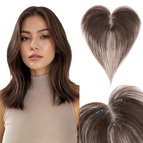 SEGOHAIR Hair Toppers for Women Real Human Hair with Curtain