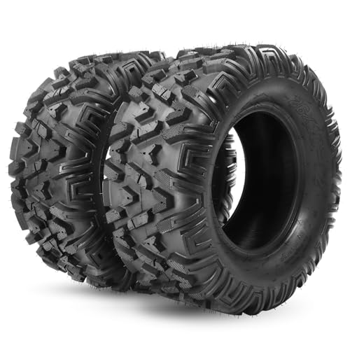 Parts-Diyer Pair of 2 26x10-12 ATV Mud Tires,26x10x12 All-Terrain UTV Tires,6 Ply,Tubeless,Non-Directional Knobby Tread
