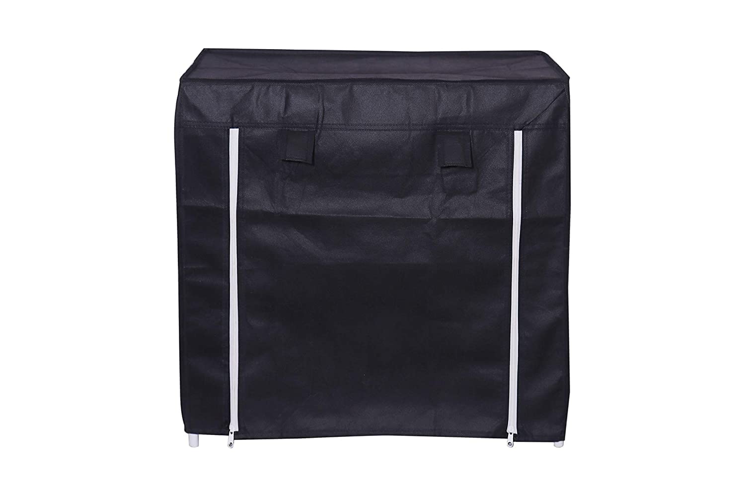 FASNO Shoe Rack with Cover for Home 3 Shelves Multipurpose Rack Organizer for Shoe/Clothes/Books Stand Storage -(Rustproof Plastic Pipe) 3 Layer Black