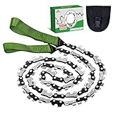 Pocket Chainsaw 36 Inch with Nylon Handle, 48 Sharp Teeth Pocket Chainsaw- 65Mn Heavy Duty Steel Hand Chain Saw, Folding Chainsaw for Survival & Hiking
