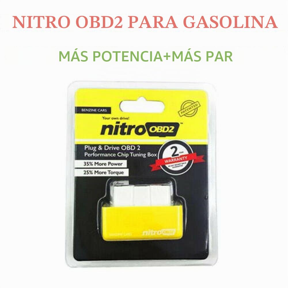 Baceyong Ahorro de Combustible de Actualización de Energía Nitro OBD2, Chip Tuning Box para Coches de Gasolina, Rendimiento de Reasignación de ECU del Motor de Potencia