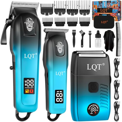Cortapelos profesional de alta precisión con kit de aseo masculino y pantalla LED