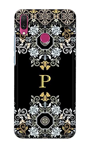 Image of Printed Hard Back Cover Case for Huawei Y6 2019 | Huawei Y6 Prime 2019 Back Cover (Alphabet P) -1803