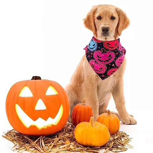 Accessoires Halloween petit chien et chat : lot 50 bandanas réglables motif fantôme - 8