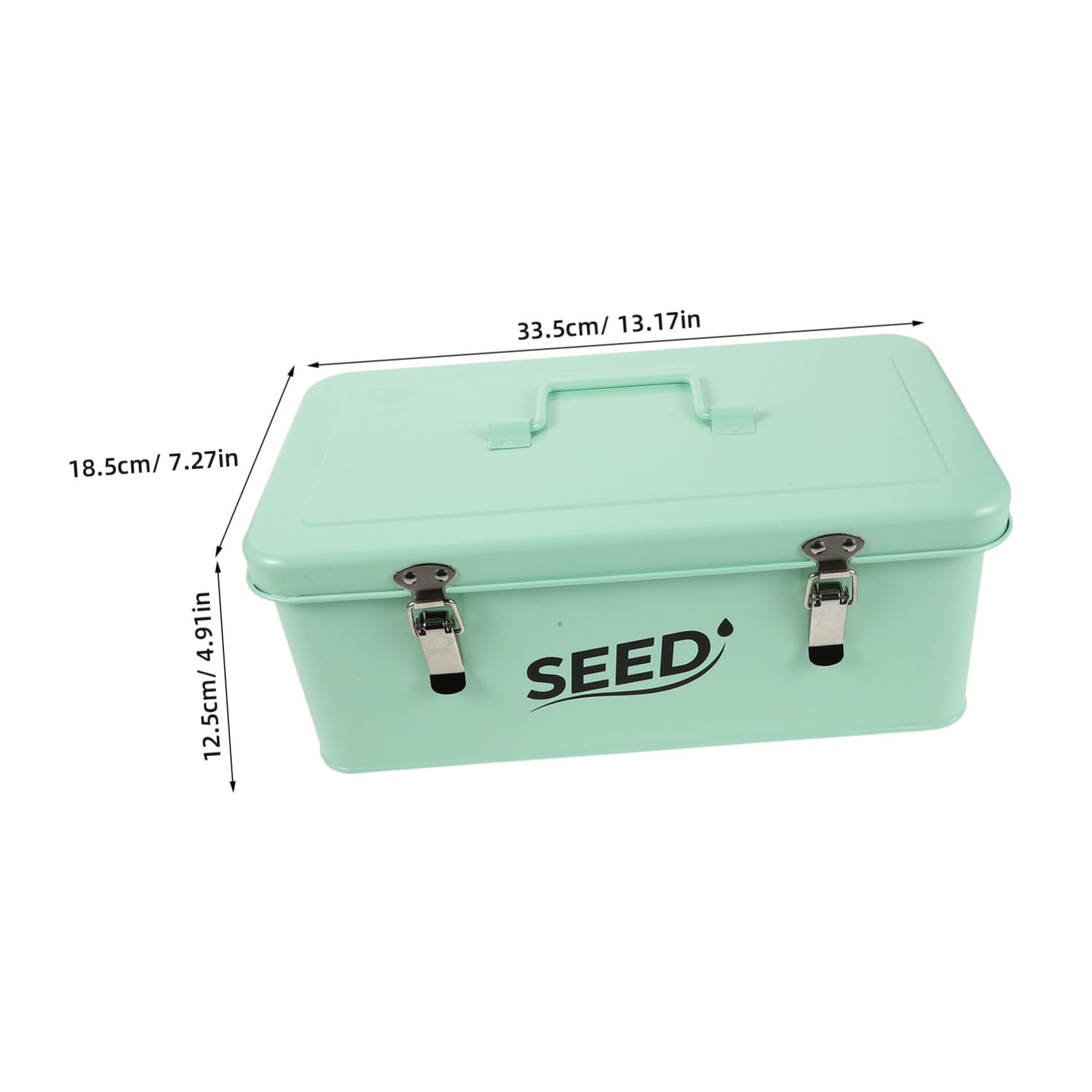 YARNOW Caja Organizadora para Semillas de Plantas con Compartimentos Caja Metálica con Cierre Seguro y Asa Ergonómica Almacenaje Portátil para Semillas de Flores y Herramientas