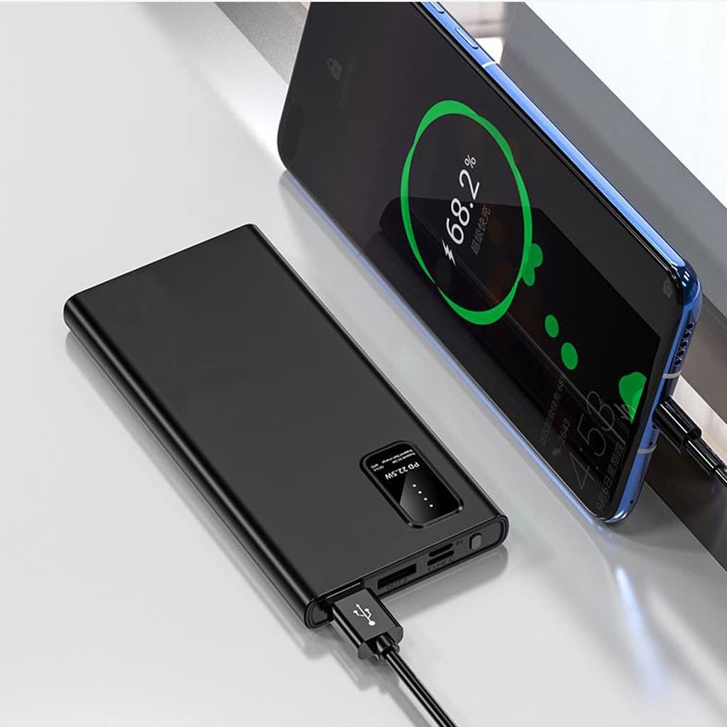 JJJ 10000 mAh dwukierunkowy super szybkie ładowanie powerbank o dużej pojemności lekki przenośny powerbank do szybkiego ładowania (kolor: biały)