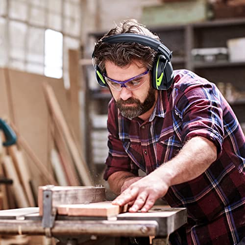 Image of Dr.meter Hearing Protection Ear Muffs, 31dB Noise Reduction Safety Earmuffs for Adults Kids Autism Sensory, Range Ear Protection Earmuff for Mowing, Concentration and Garden Work
