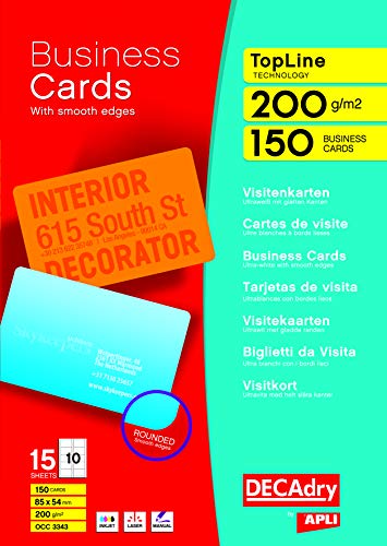Cartes de visite Decadry 54x85mm pour réussir votre réseautage en réunion