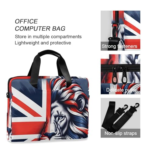 Funda Maletín para Portátil con Bandera Británica y León miniatura 5