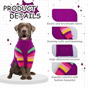 Dog Sweater, Large Dog Sweaters for Dogs Girls Boys, Turtleneck Pullover Dog Sweaters for Large Dogs, Golden Retriever, Labrador, Rottweiler, Sweater for dog, Large Dog Sweaters 4XL