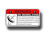 GPS TRACKING Anti Theft Security System Alarm Caution Warning Decal Sticker - VEHICLE