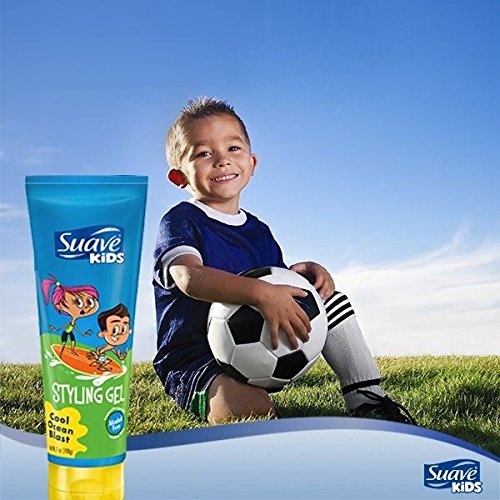 Suave Kids Styling Gel, Cool Ocean Blast, 7 Ounce (Pack of 3)