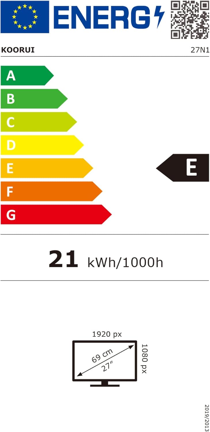 KOORUI Monitor 27 pollici, Schermo 27 Full HD(1920x1080), IPS, 75Hz, 5 ms, VGA, HDMI, 99% sRGB, Flicker Safe KOORUI Monitor 27 pollici, Schermo 27 Full HD(1920x1080), IPS, 75Hz, 5 ms, VGA, HDMI, 99% sRGB, Flicker Safe