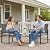 Bezseller 3 Piece Outdoor Patio Furniture Set, Patio Bistro Set Wicker Conversation Set, Modern Rattan Chair with Glass Coffee Table for Backyard, Porches, Poolside, Lawn and Balcony