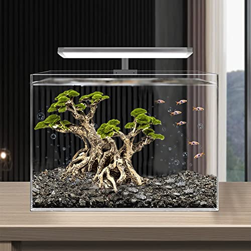 image for Novelsite Fish Tank Decor- Bonsai Trees with Faux Moss- Aquarium Rocks