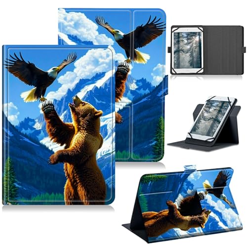 RWUTYTIUL Schutzhülle für Walmart Onn 20,3 cm (8 Zoll) 2024 (Modell: 100135923) Universal-Tablet-Hülle, 360 Grad drehbarer Ständer, Schutzhülle mit Standfunktion & mehreren Betrachtungsmöglichkeiten