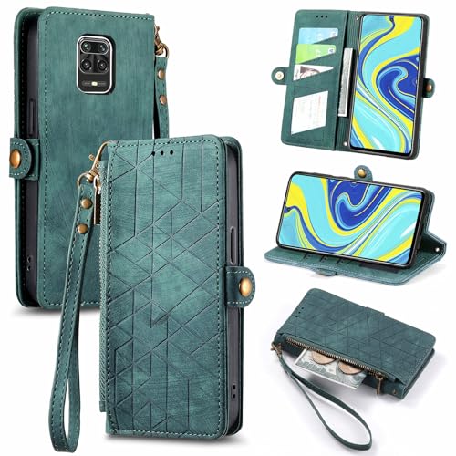 Rfvzubemok Compatible con Nokia 1.4 Funda,Compatible con Nokia 1.4 TA-1322 Funda para teléfono con Soporte abatible y Tarjetero de Cuero PU Green