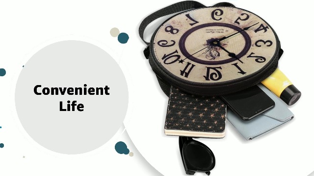 Bolso de mano para mujer con forma de reloj redondo y cremallera miniatura 7
