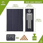 ATEPA 4-in-1 Multipurpose Warm Down Travel Camping Blanket Quilt, Packable Lightweight Waterproof Wearable Compact Blanket for Backpacking, Hiking, Grass, Outdoor, 70 × 53 inch - Image 2