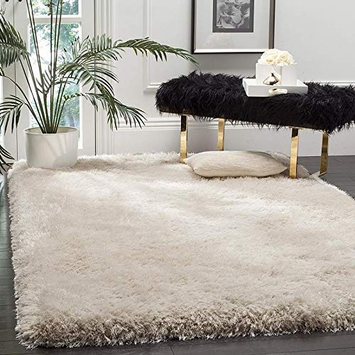 Image of Shaggy Super Soft Carpet for Home & Living Room Size - 8 X 11 Ft (Ivory)
