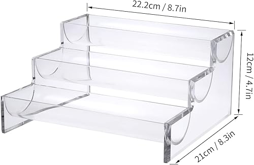 Miniatura 7 de Bandeja transparente de 8.7 pulgadas para servir galletas, bandeja transparente de macarrón, soporte rectangular para bandejas de servir, bandeja de
