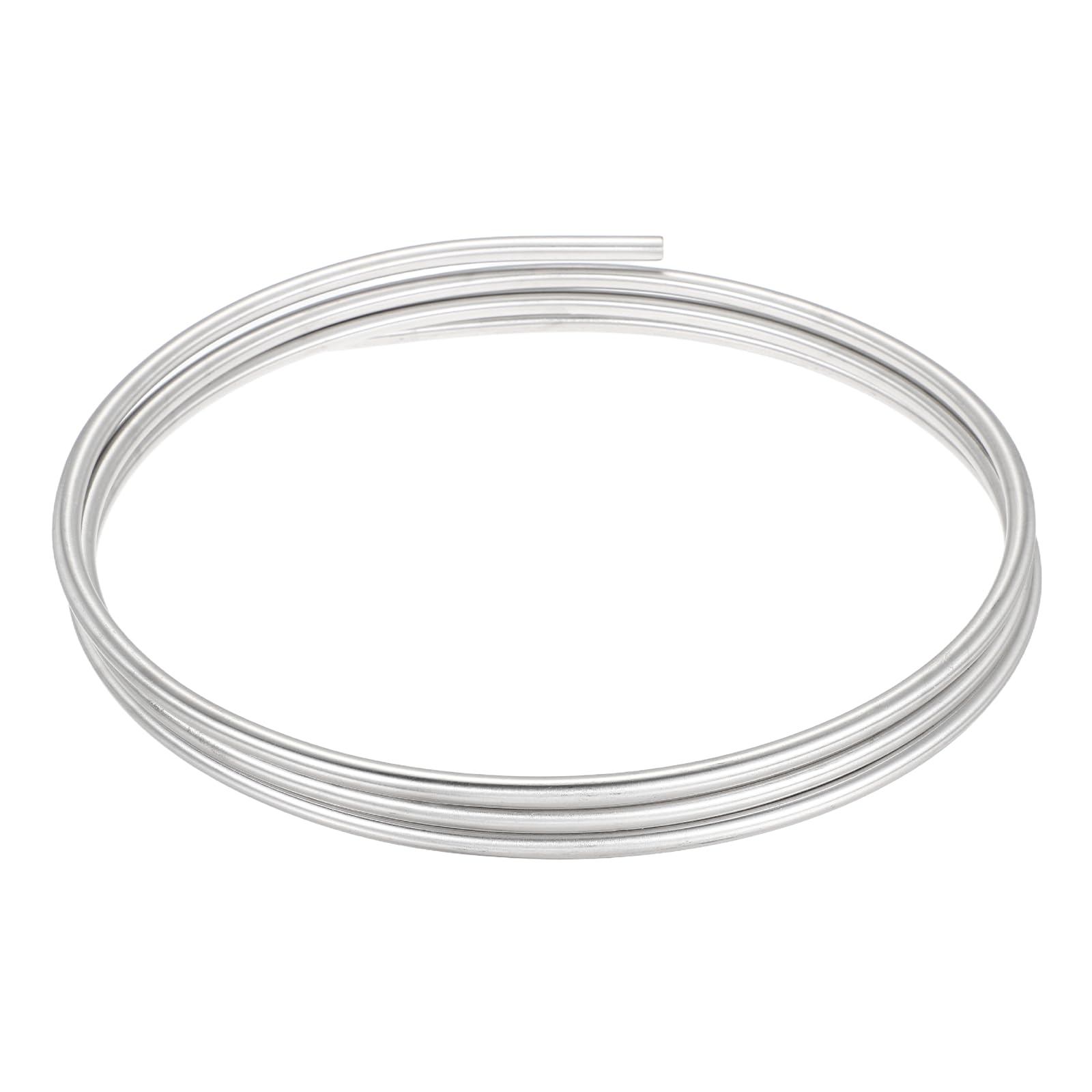 sourcing map Stainless Steel Tubing Coil, 1/32" Wall Thickness 3/8" OD x 9.84 ft Industrial 304 Stainless Steel Coil Tube, Flexible Welded Steel Tubing Round Metal Pipe, Silver Tone