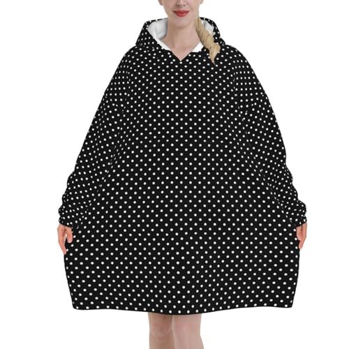 Sweat à capuche couverture unisexe avec manches et poches en flanelle douce