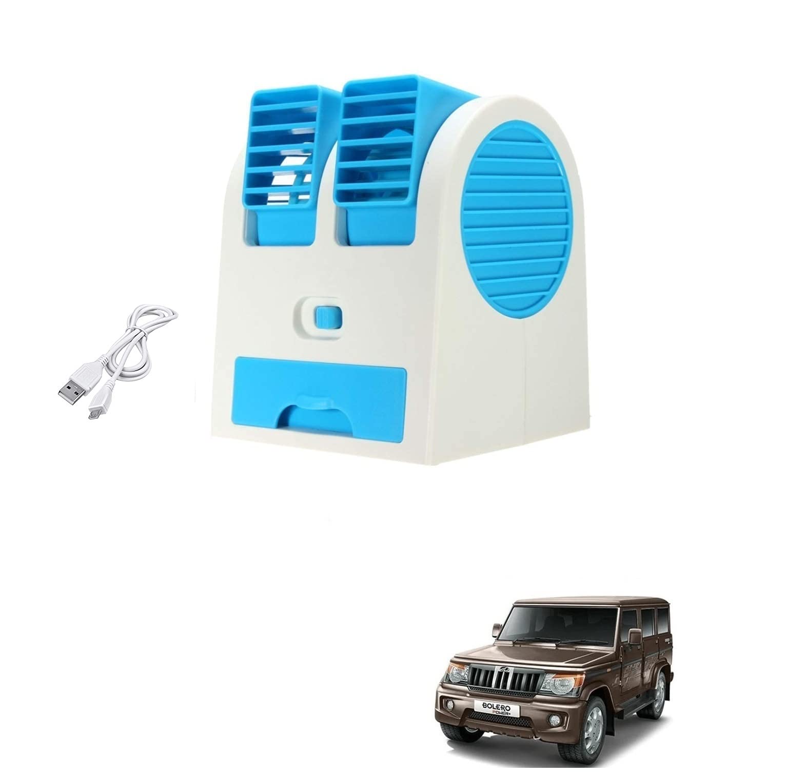 AUTOADDICT Auto Addict Car FAN Mini AC USB/Battery Operated Mini Water Car Fan Air Cooler Dual with Ice Chamber For Mahindra Bolero (B0C1P57395) Amazon Price History, Amazon Price Tracker