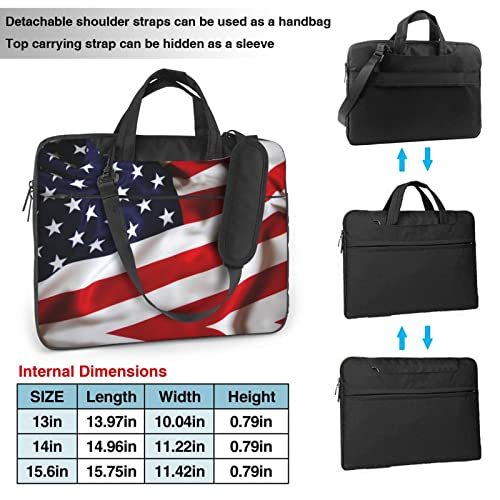 Bolso para portátil con bandera americana 13/14/15.6 pulgadas miniatura 3