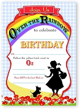 Wizard LARGE Invitations - 10 Invitations + 10 Envelopes
