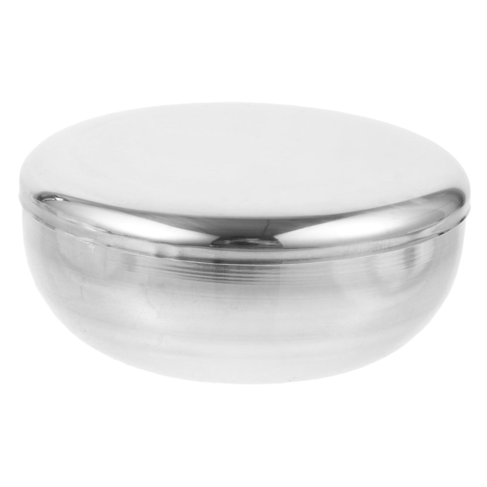 Ipetboom Men's Shaving Mug Bowl Stainless Steel Shave Soap Cup 52mm High 73mm Diameter