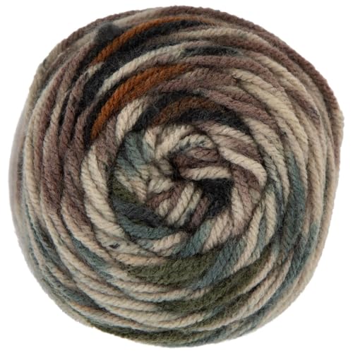 Image of Hobby Lobby Print I Love This Yarn, 530 Green Camo Stripe, Set of 2 | 4 Medium Weight, 252 Yards Per Skien, For Crocheting & Knitting