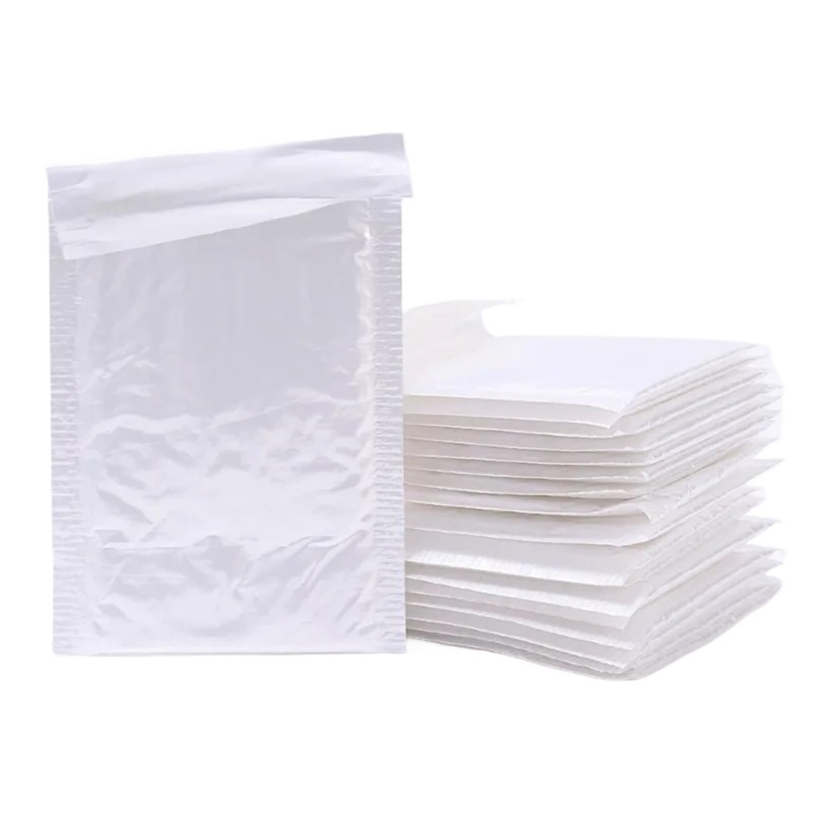 piccola borsa per la spedizione Buste imbottite bianche con bolle d'aria for imballaggio autosigillanti(C-100PCS)