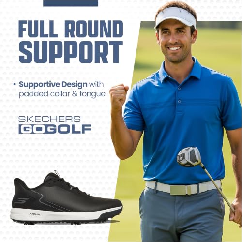 Image of Skechers Men's Elite Vortex Rival Golf Shoe | Golf, Waterproof, Arch Fit, Ultra Flight Foam, Spiked, Lightweight, Breathable