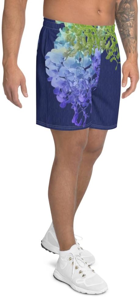 Men's Recycled Athletic Shorts Wisteria Quick Dry Running Exercising Sports Gym Workout Hiking Swimming